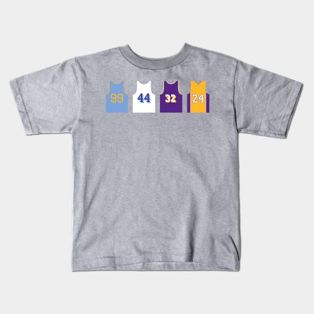 Lakers Jersey Evolution Kids T-Shirt by WalkDesigns